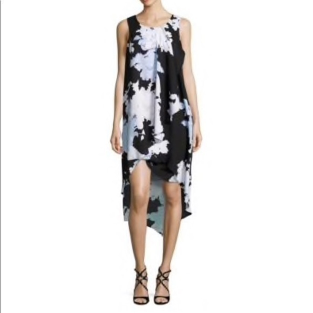 Floral Sleeveless‎ Dress | Asymmetrical